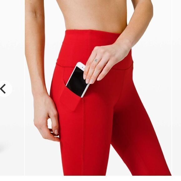 Lululemon pace rival high rise waist leggings 22” dark red 2 - Picture 10 of 10